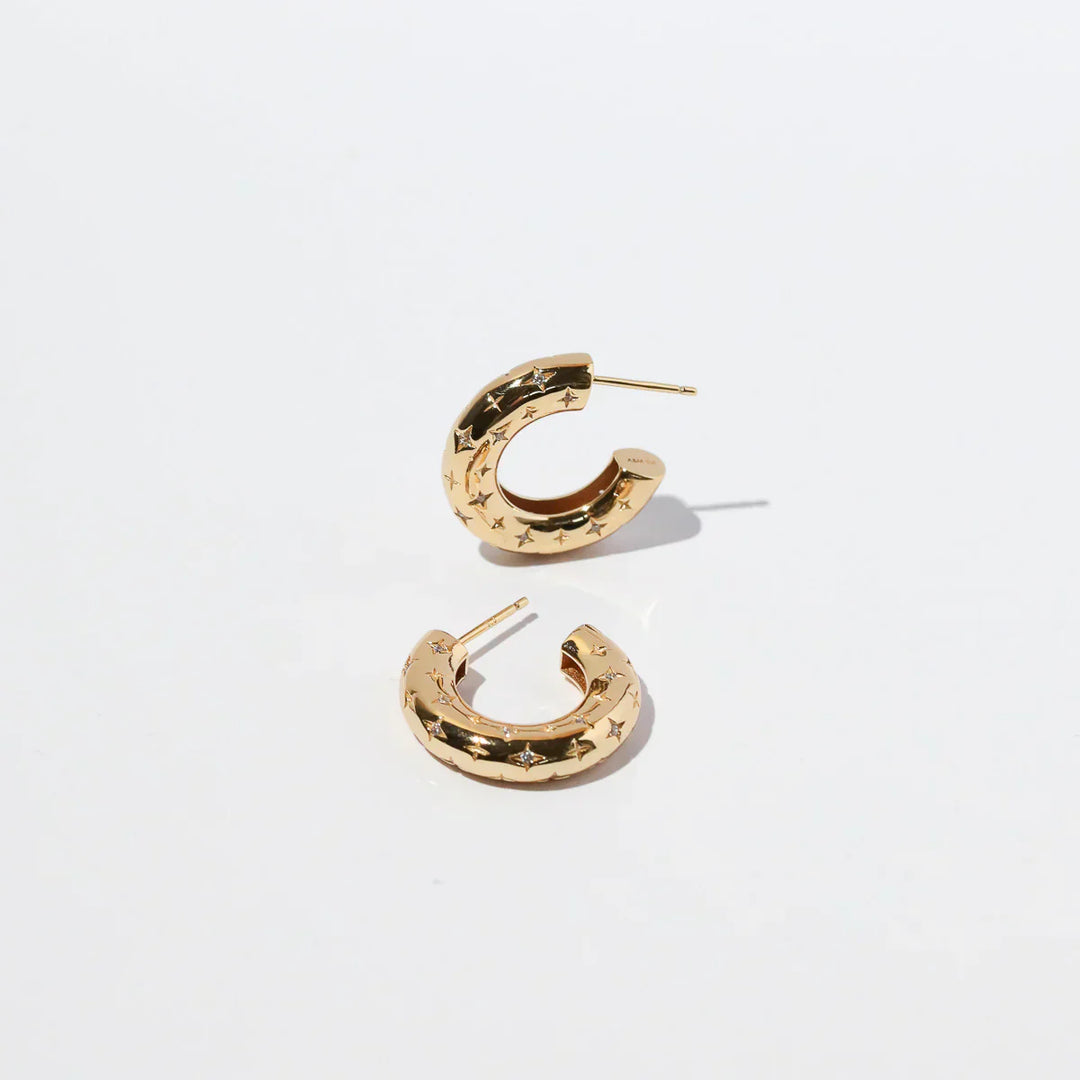 Pendientes de Aro Cósmicos | Dorado