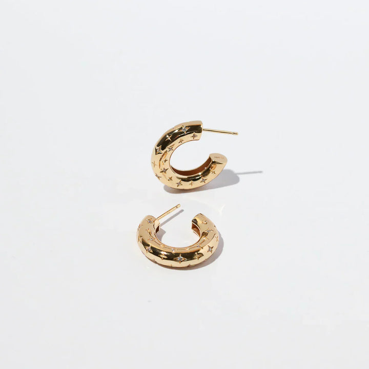Pendientes de Aro Cósmicos | Dorado