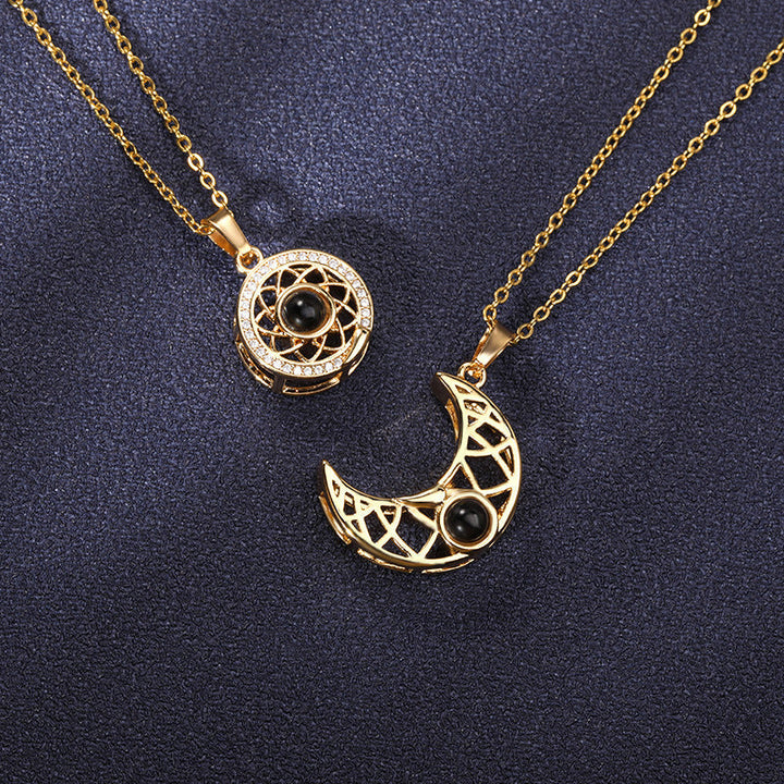 Collar 'Te amo hasta la luna y de vuelta'