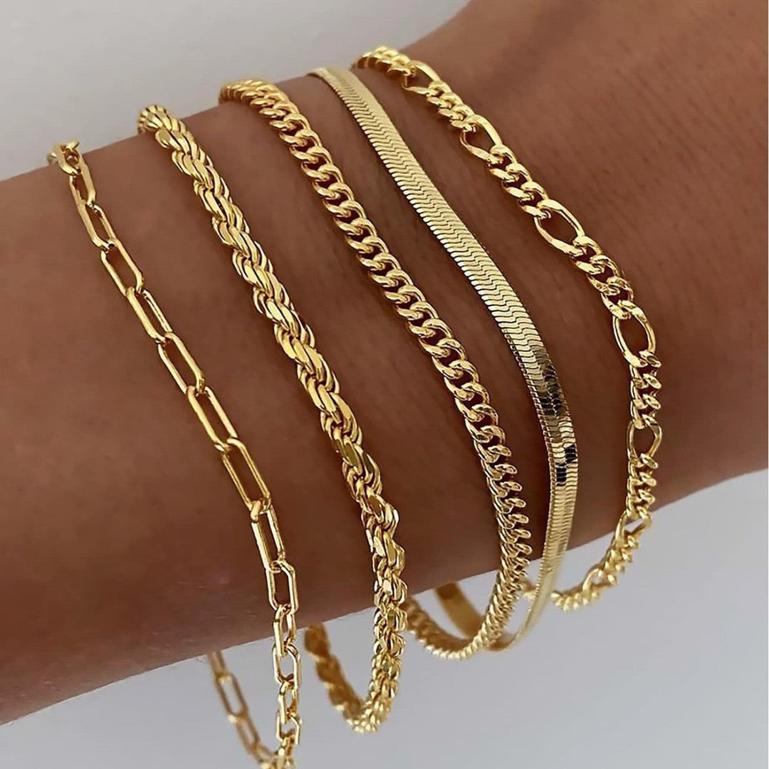 Set de pulseras Ellis Renner | Oro blanco