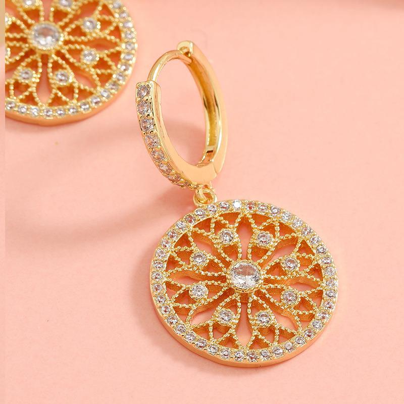 Pendientes chapados en oro Caleidoscopio