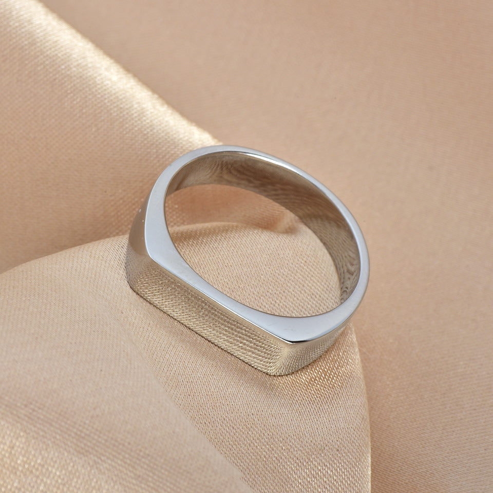 Anillo rectangular de sello
