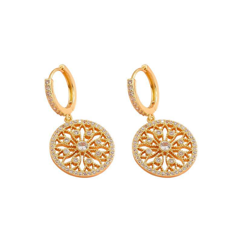 Pendientes chapados en oro Caleidoscopio