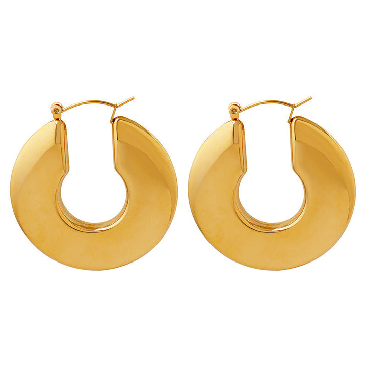 Pendientes de aro dorado Sol
