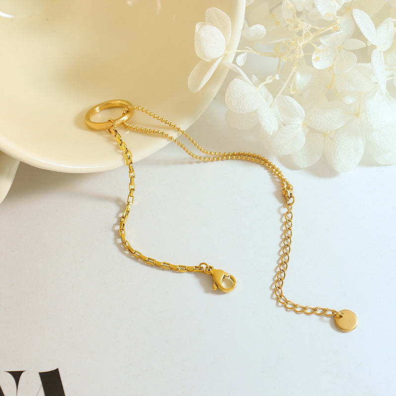Pulsera de aros dorados Luria