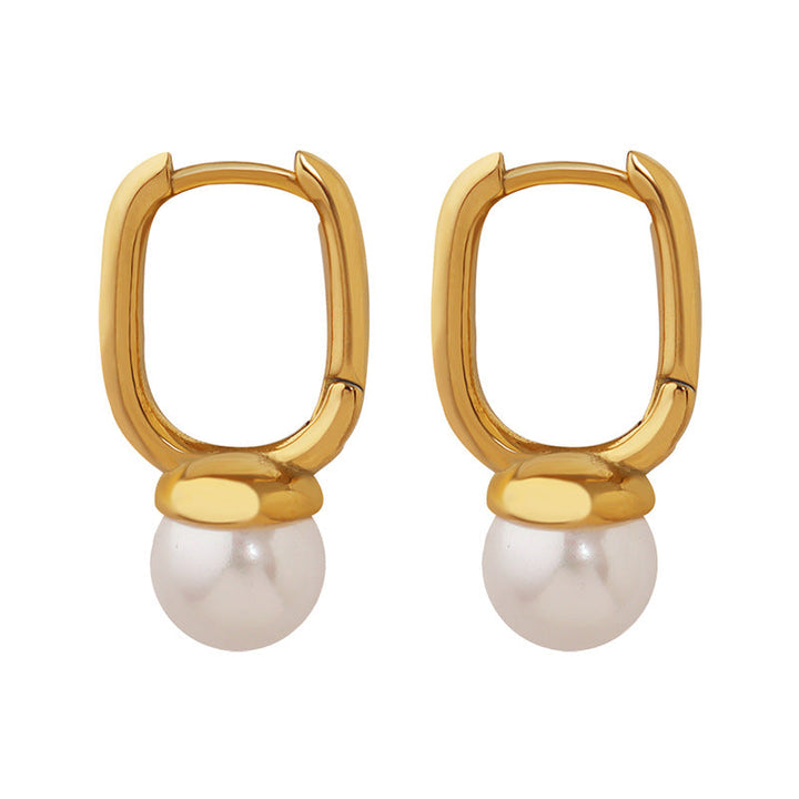 Pendientes geométricos de perlas Veers