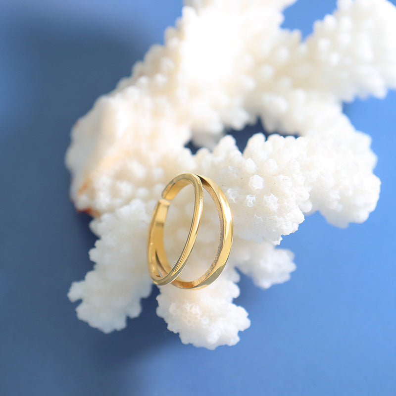 Anillo dorado superpuesto Nile
