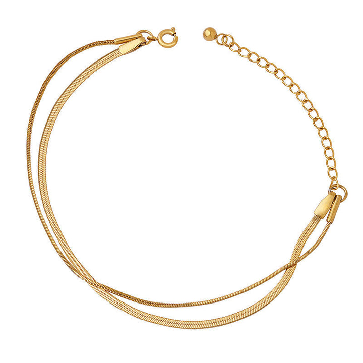 Pulsera dorada de doble capa Classia