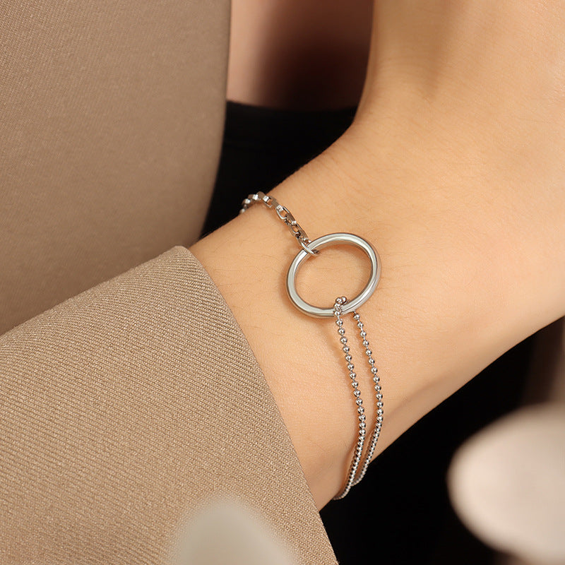 Pulsera de aros dorados Luria