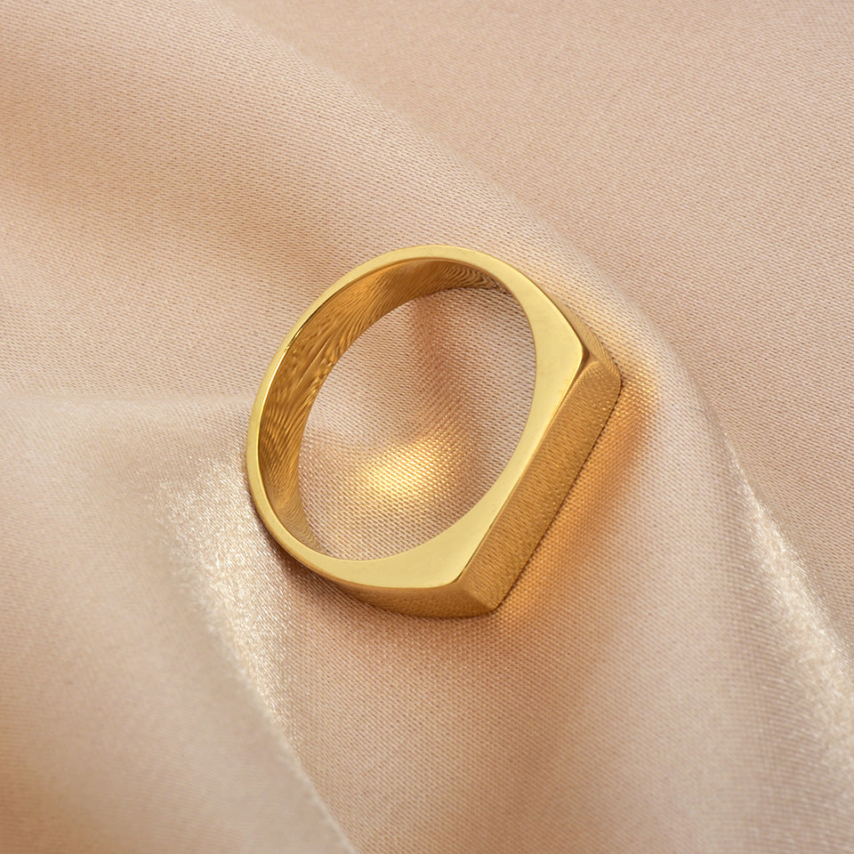 Anillo rectangular de sello