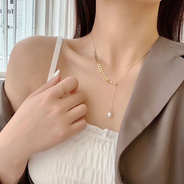 Collar de perlas de la Tranquilidad Dorada