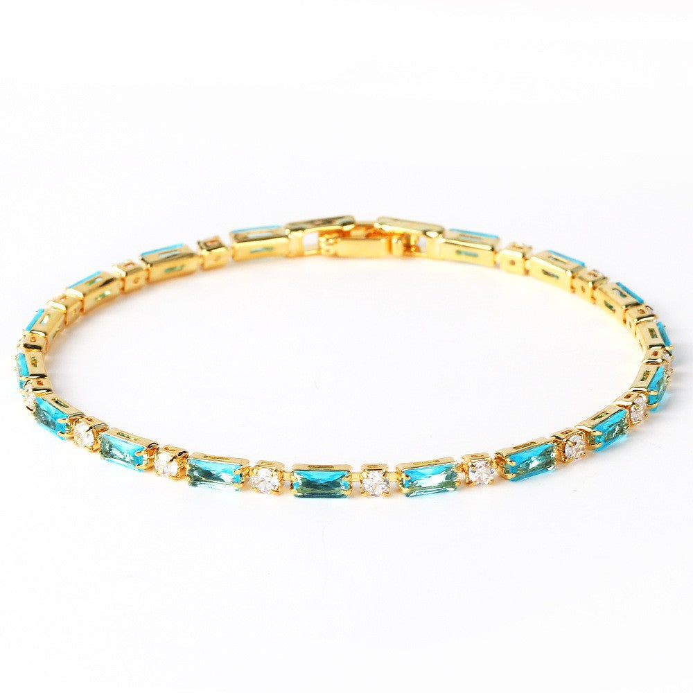 Pulsera de Piedra Turquesa Natural | Dorado