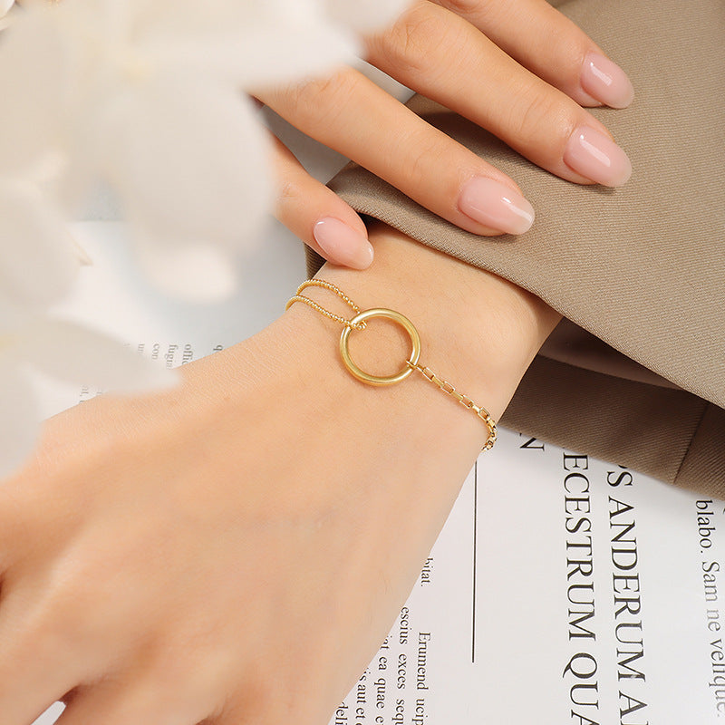 Pulsera de aros dorados Luria