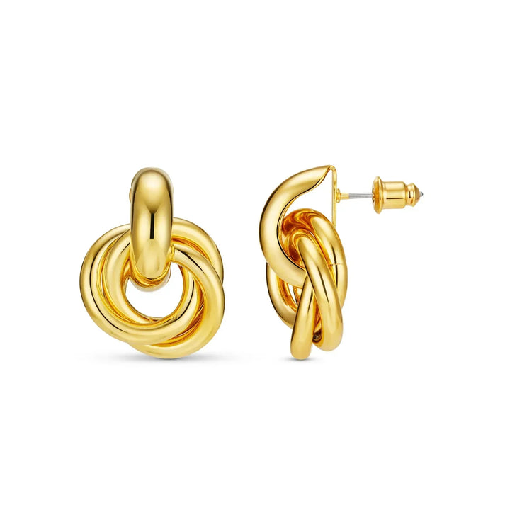 Pendientes Statement Interlocking | Dorado