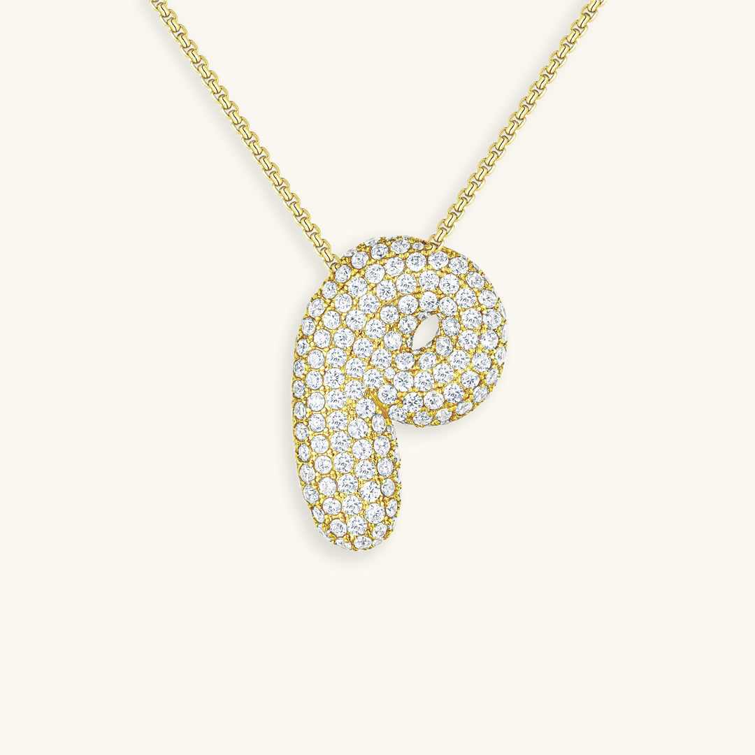 Collar de inicial con burbujas Hailey