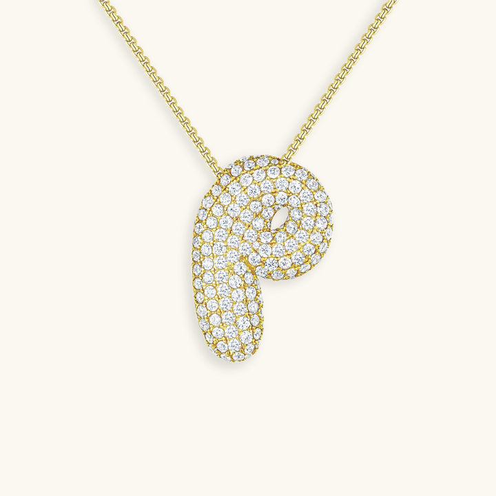 Collar de inicial con burbujas Hailey