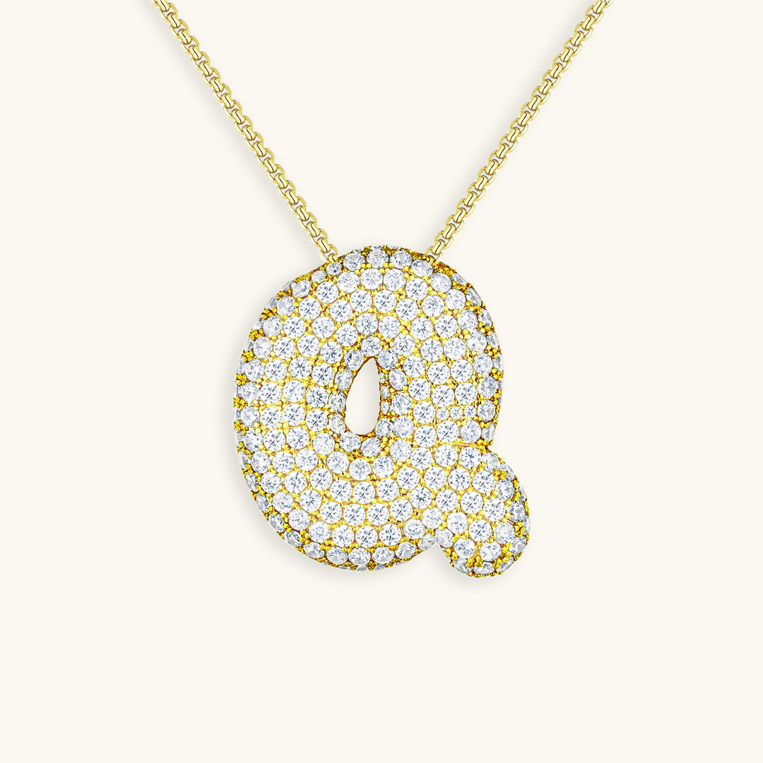 Collar de inicial con burbujas Hailey