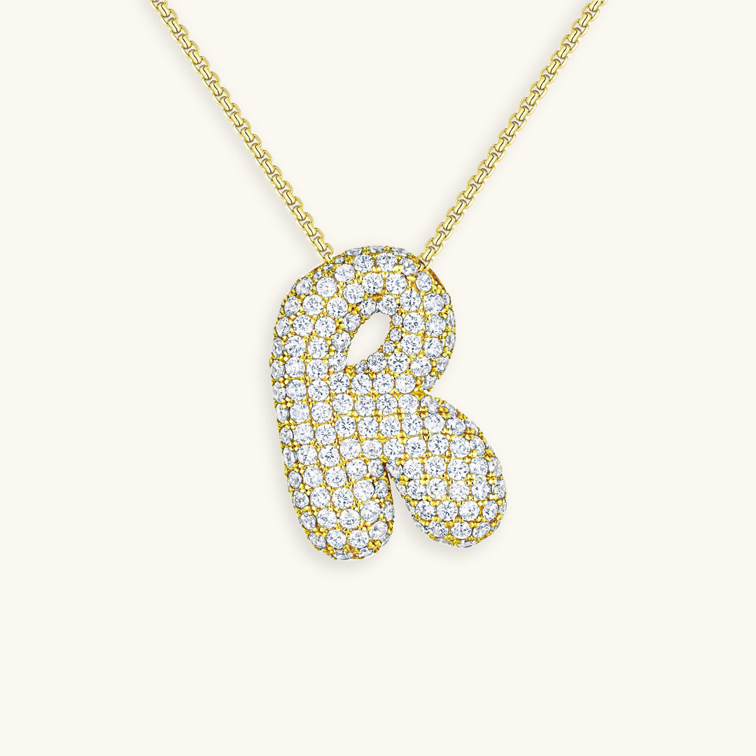 Collar de inicial con burbujas Hailey