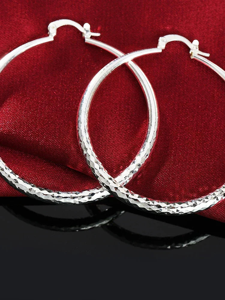 Pendientes de aro de plata esterlina