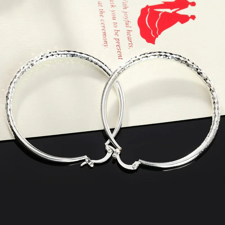 Pendientes de aro de plata esterlina