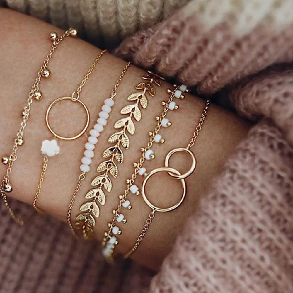 Pack de Pulseras Boho en Oro