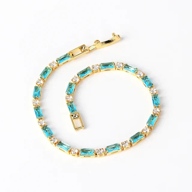 Pulsera de Piedra Turquesa Natural | Dorado