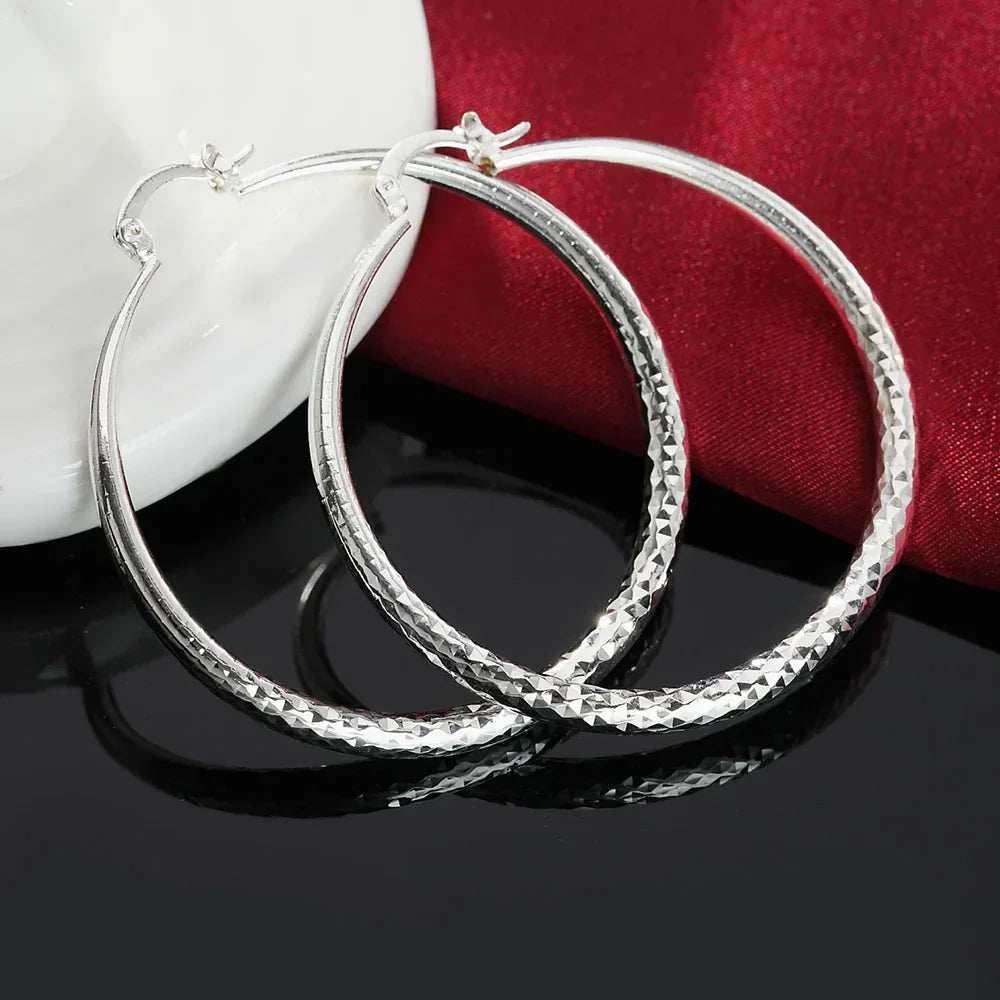 Pendientes de aro de plata esterlina