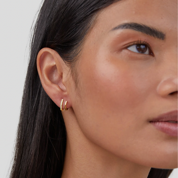 Pendientes de garra de oro y cristal