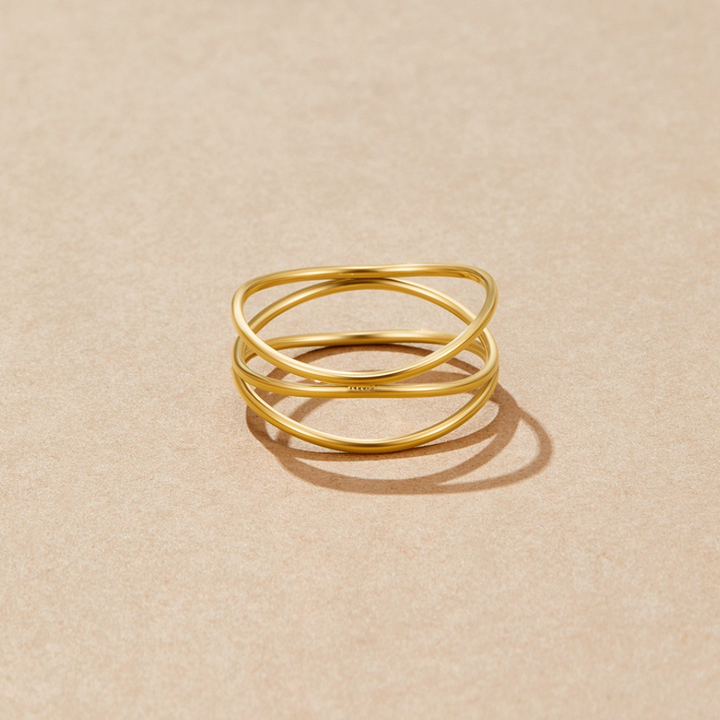 Infinity Loop - Pendiente de oro