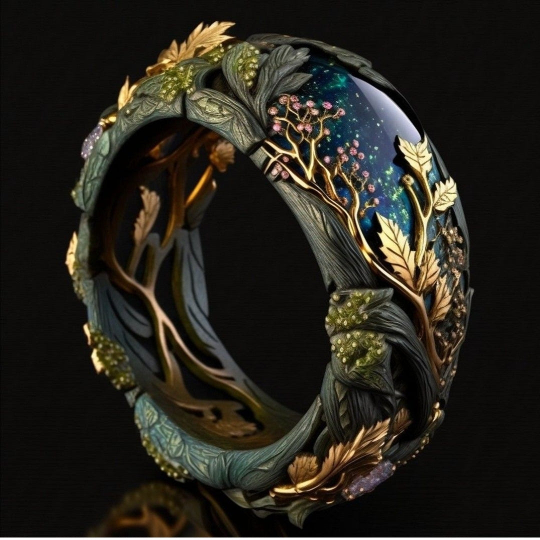 Anillo Exótico de Cristal Terrestre