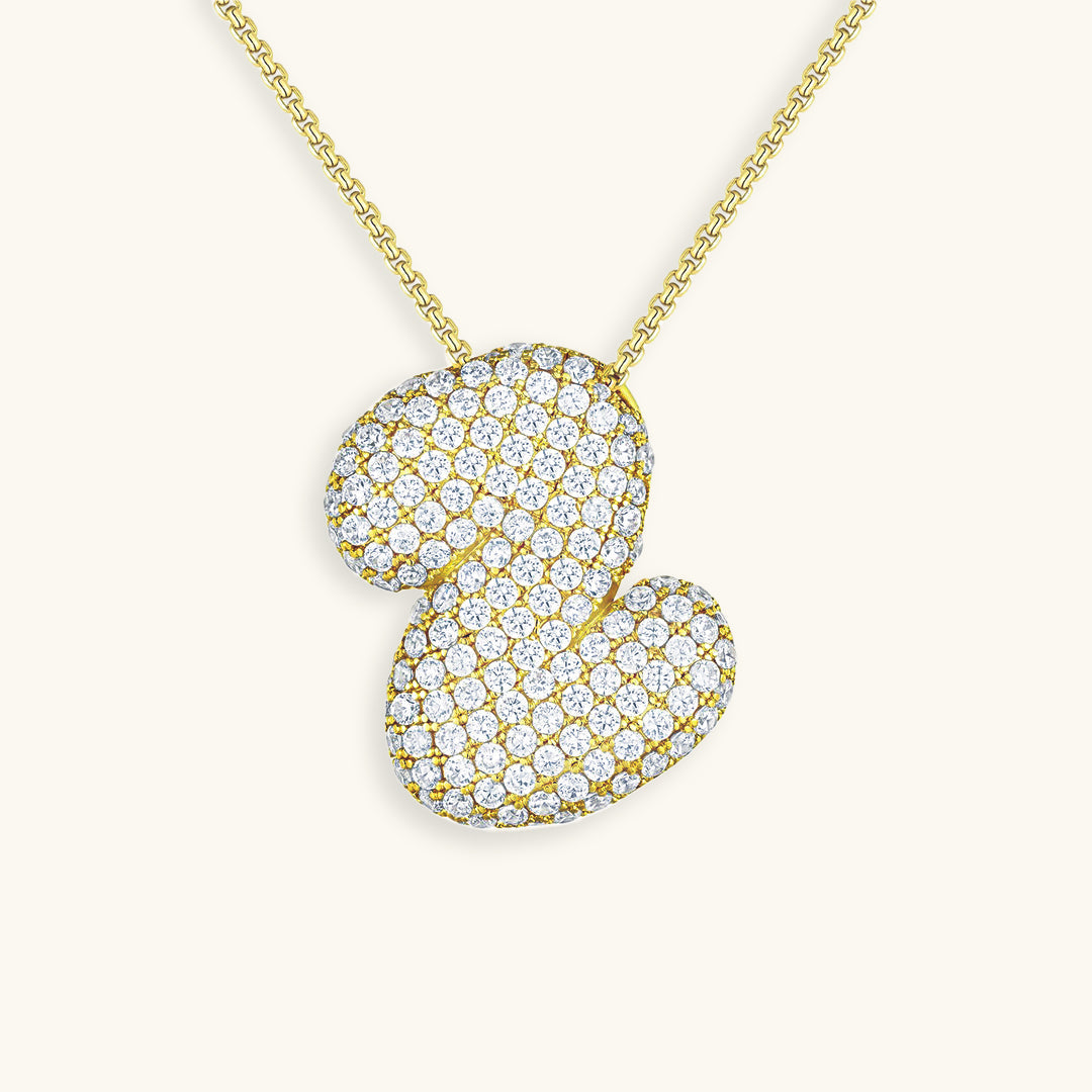Collar de inicial con burbujas Hailey