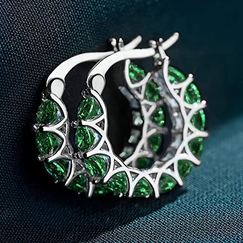 Pendientes tipo chandelier Elena Marlowe | Oro blanco