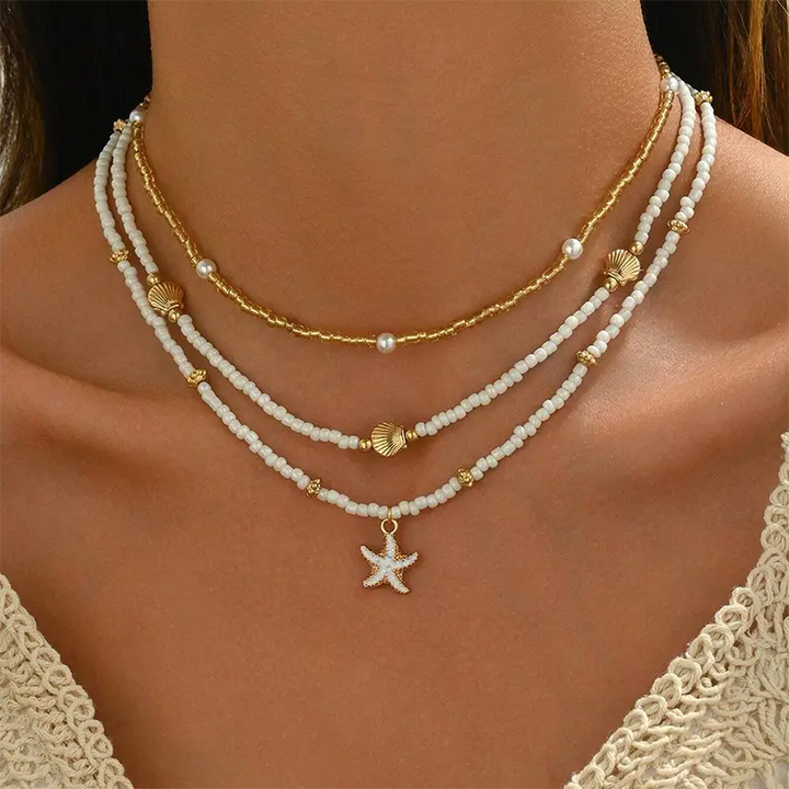 Collar Brisa del Mar con Perlas Tropicales