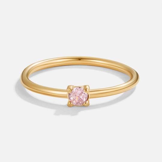 Anillos de oro con piedra de nacimiento