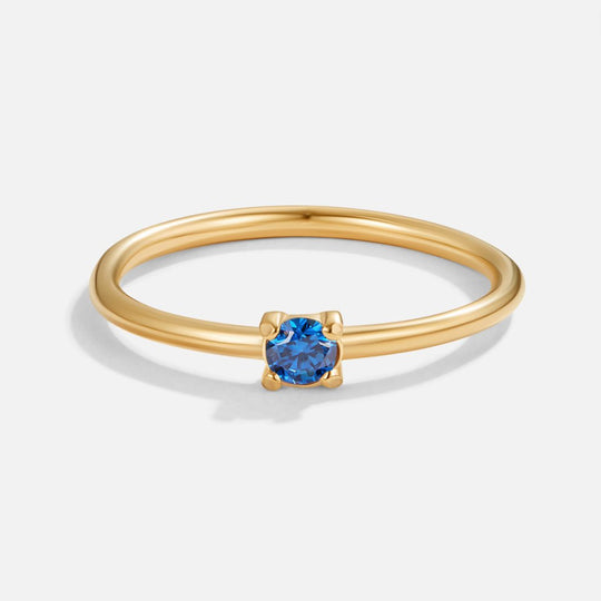 Anillos de oro con piedra de nacimiento
