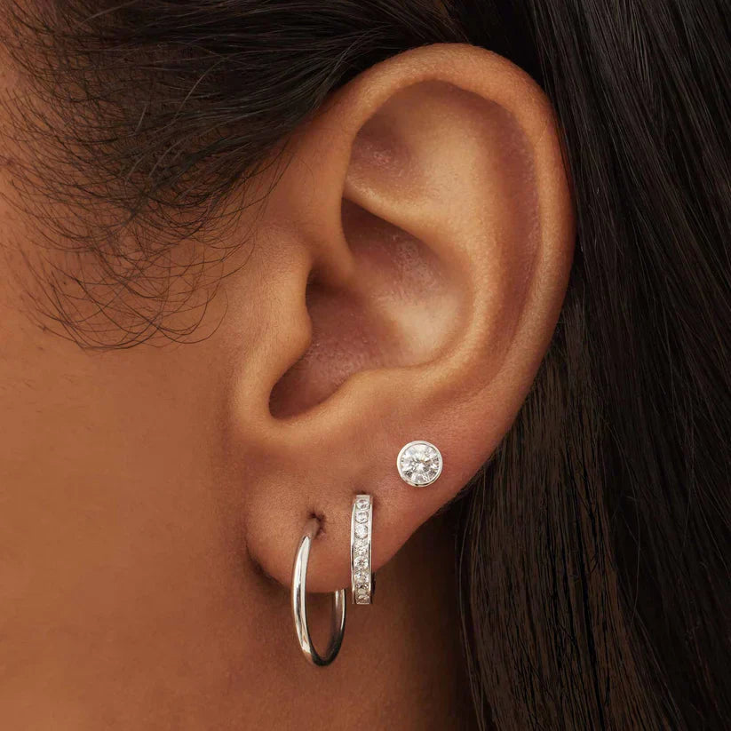 Pendientes Noemie Sorel | Oro blanco