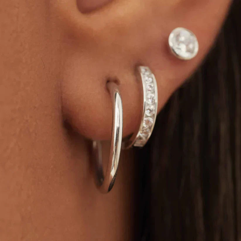 Pendientes Noemie Sorel | Oro blanco