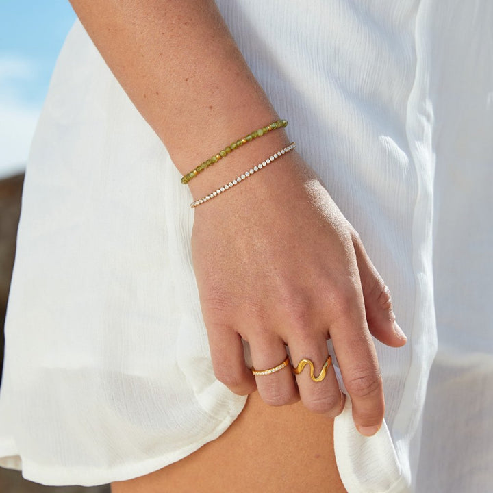 Pulsera de tenis de oro Cordelia