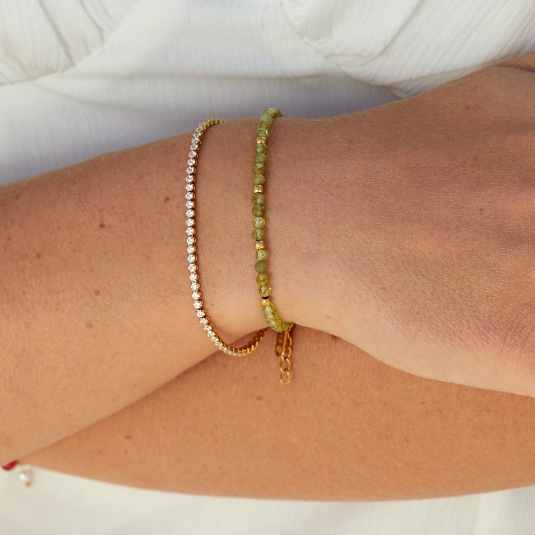 Pulsera de tenis de oro Cordelia