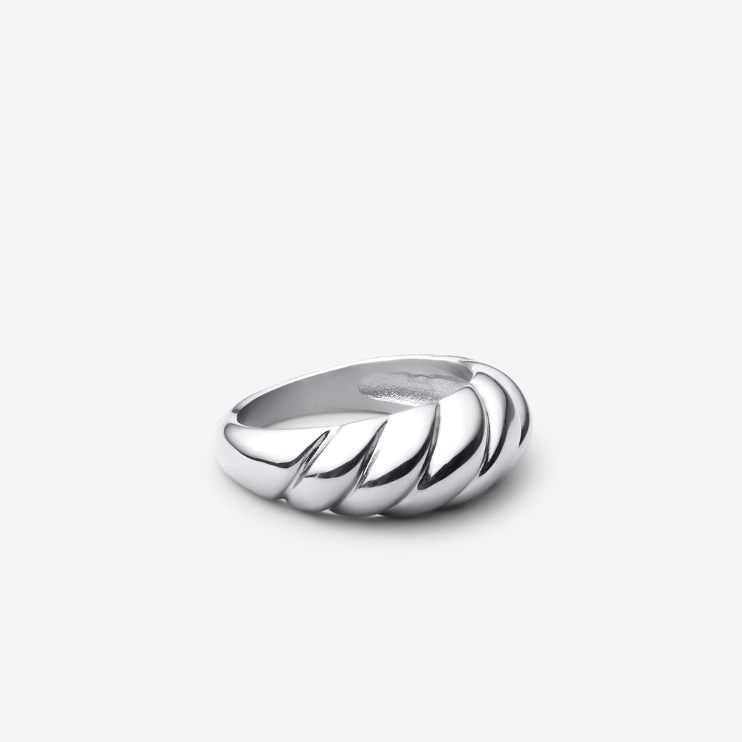 Anillo Croissant | Oro blanco