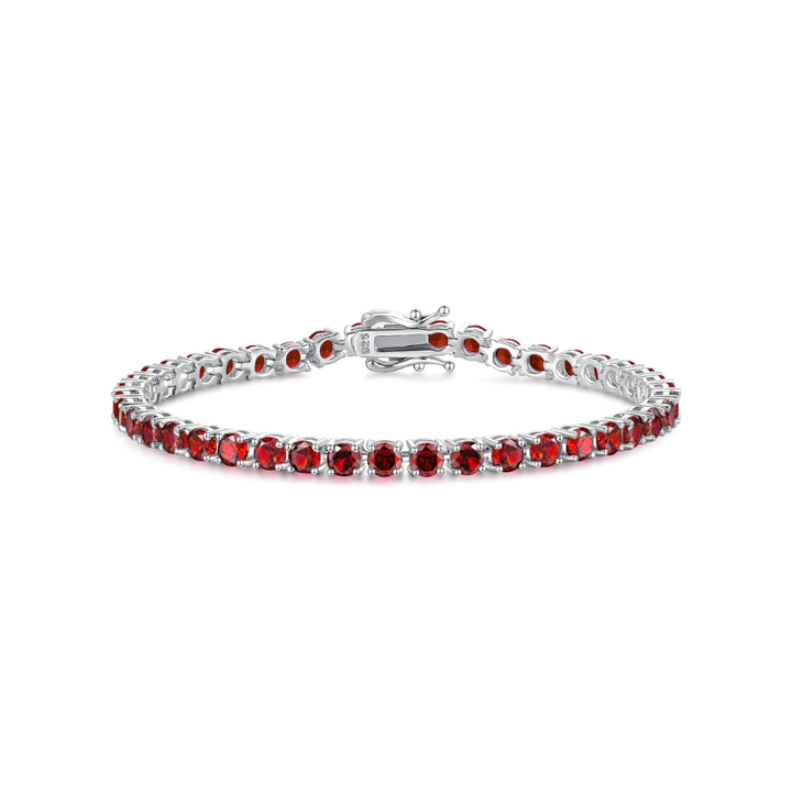 Pulsera de tenis de rubí | Oro blanco