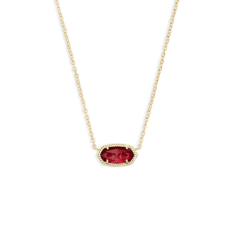 Collar oval clásico de rubí | Oro