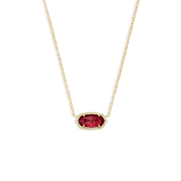 Collar oval clásico de rubí | Oro