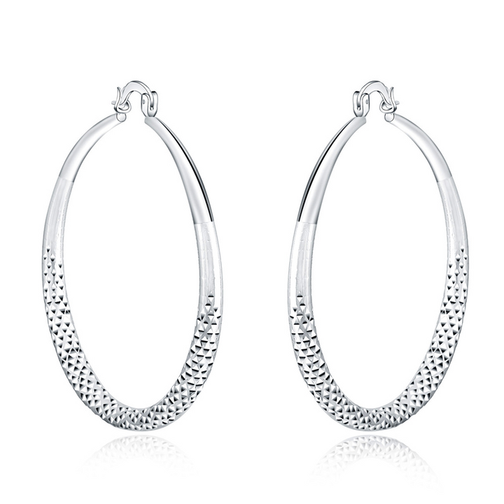 Pendientes de aro de plata esterlina