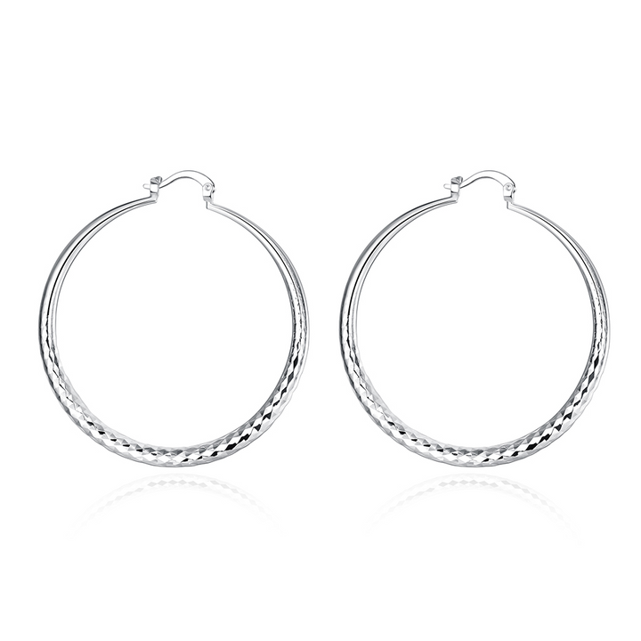 Pendientes de aro de plata esterlina