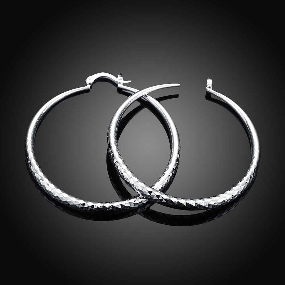 Pendientes de aro de plata esterlina