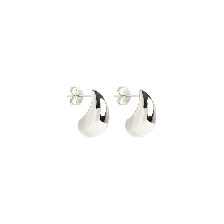 Pendientes colgantes Mato Drop | Oro blanco