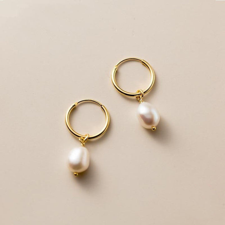 Pendientes de perlas de agua dulce
