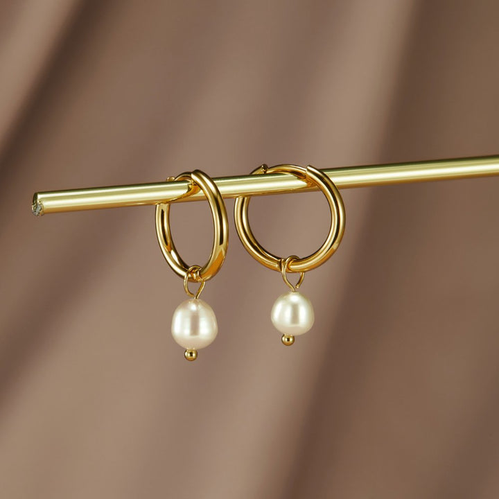Pendientes de perlas de agua dulce