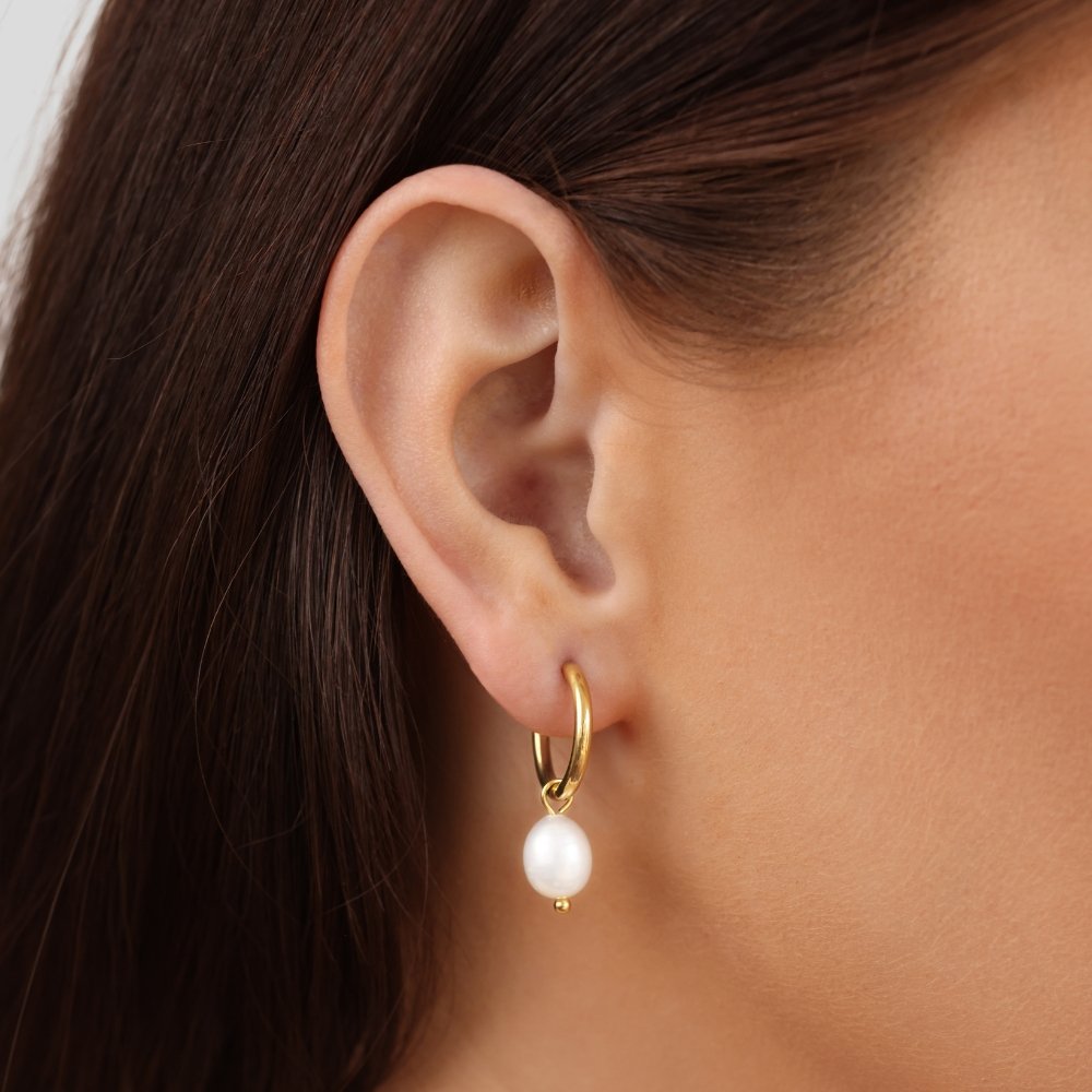 Pendientes de perlas de agua dulce